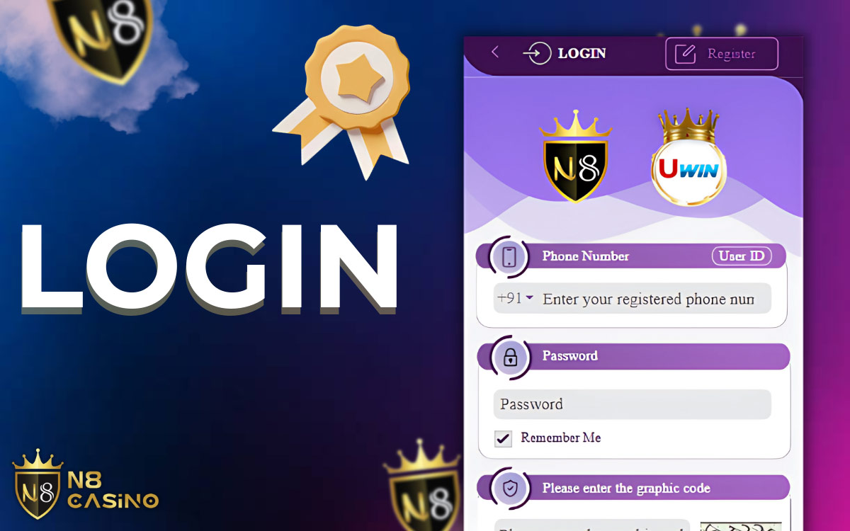 Login and Registration Process N8 Casino
